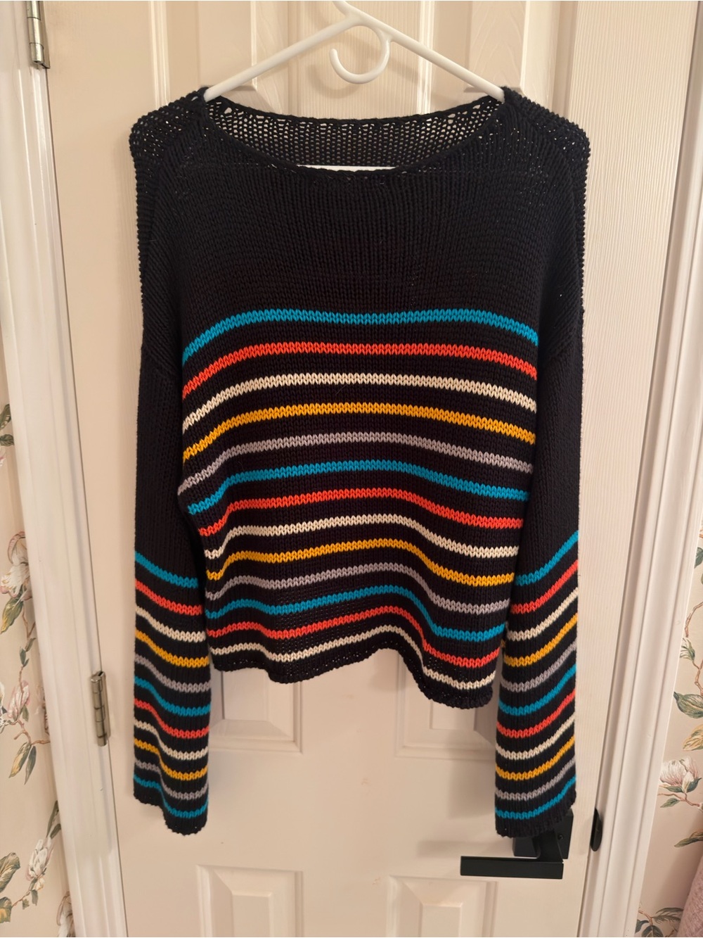 Vici Griffith Knit Sweater with Multicolor Stripes